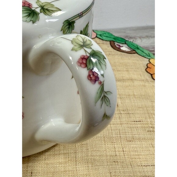 Andrea By Sadek Corona 7” Teapot Pitcher Fruit Design 32 oz Porcelain Japan - Picture 8 of 15